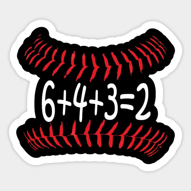 Baseball 6432 Double Play I Gift 6+4+3=2 Math Sticker by Vigo